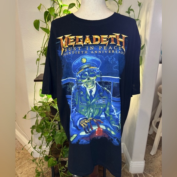 Vintage Authentic Megadeth Rest in Peace 20th Anniversary 2010 Concert Shirt